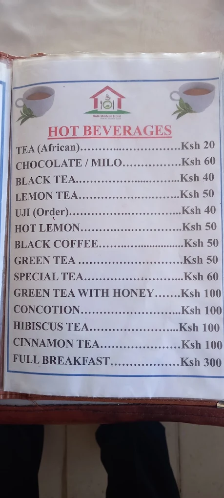 Menu Beverages